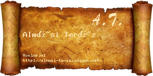 Almási Teréz névjegykártya